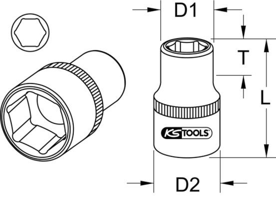 KS TOOLS Muciņatslēga 918.1514